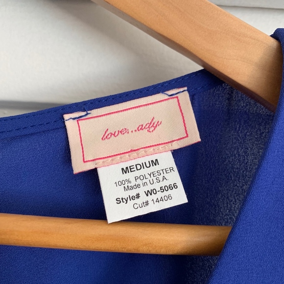 Love...Ady Sleeveless Tiered Royal Blue Romper - Picture 6 of 6